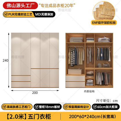 A The solid wood wardrobe with OSB board ENF grade melamine paint finish