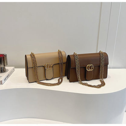 A new fashion chain pu small square bag oblique span bag portable bags
