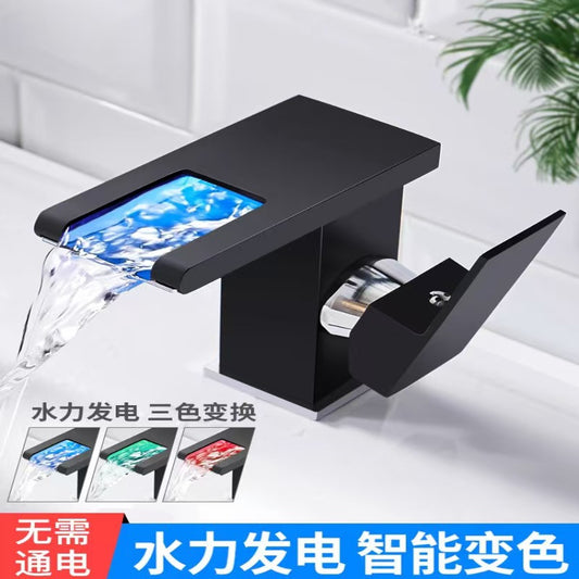 أ: صنبور مضيء بإضاءة LED نحاسية بالكامل 