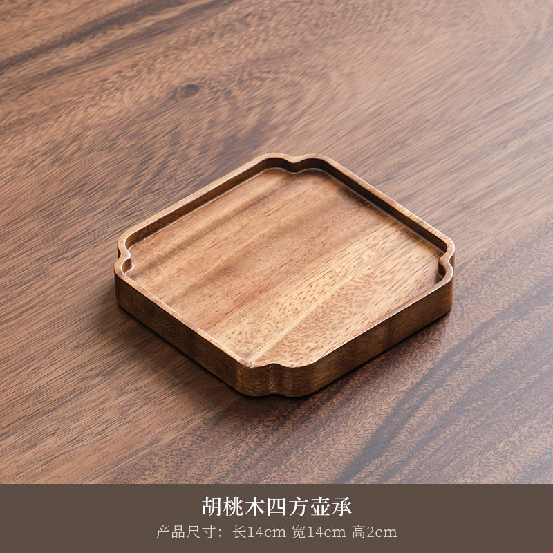 A walnut solid wood tray snack tray