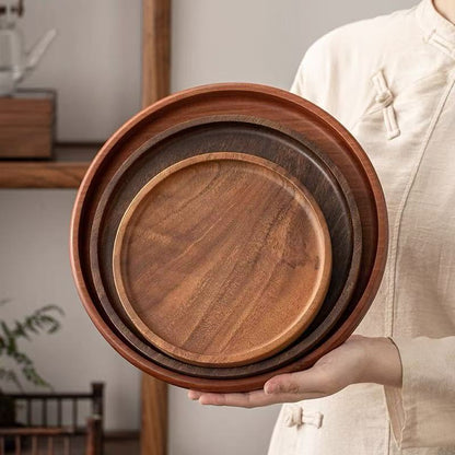 A walnut solid wood tray snack tray