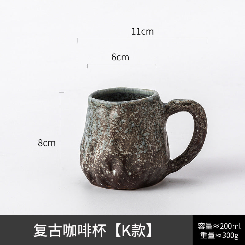 A ceramic coffee cup and saucer set