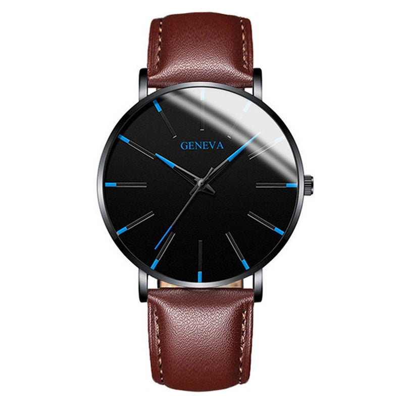 A Geneva Fashion Mesh Strap Watch Men's Watch Colorful Scale Men's Watch Business Quartz Watch Wholesale - Mixbatch