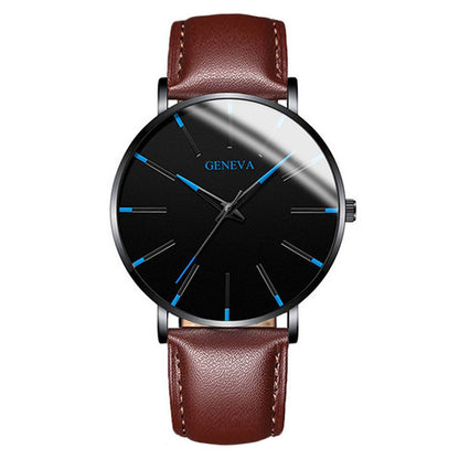 A Geneva Fashion Mesh Strap Watch Men's Watch Colorful Scale Men's Watch Business Quartz Watch Wholesale - Mixbatch