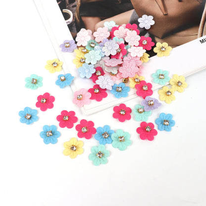 A DIY five-petaled small flower bright diamond clothing accessories, accessories headgear flower clothes decoration, small flower express sales Amazon - Mixbatch
