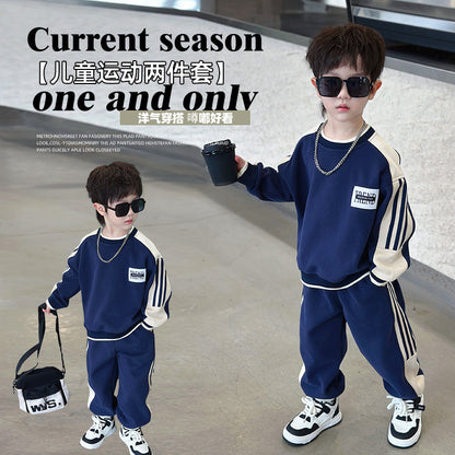 A children's long-sleeved suit