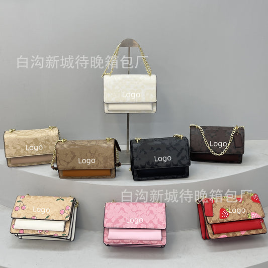 A cross-border bags chain old flower versatile new women's bags simple trend line foreign trade shoulder crossbody armpit women's bags - Mixbatch