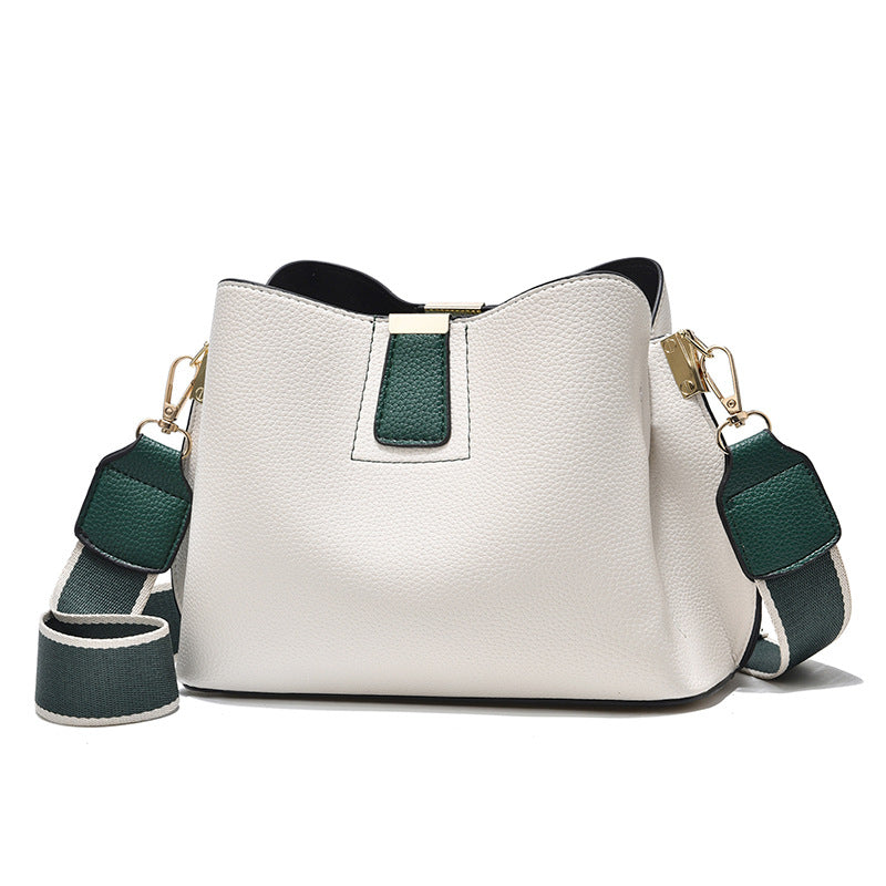 A bucket bag, bag, women's bag, new messenger bag, fashionable shoulder bag, large capacity, versatile and trendy - Mixbatch