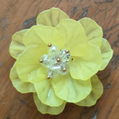 A Double flower, headgear, hairpin, acrylic dyed matte multi-petaled flower S066 hand-sewn flower, jewelry accessories - Mixbatch