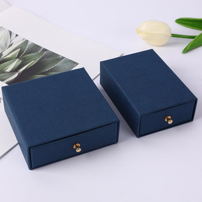 A rivet drawer jewelry box hot gold stamping process