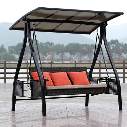 A outdoor swing rocking chair