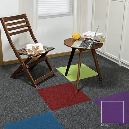 A Office  Building Meeting Room Fire Resistant Dirt Resistant Flame Retardant Environmental Protection Grey Striped Square Splicing B1 Fire Carpet
