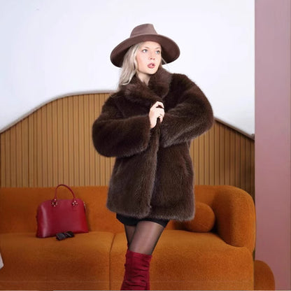 A faux fur jacket