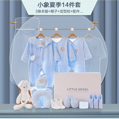 A15 Baby gift box, newborn clothes set, full moon summer pure cotton clothing, spring and autumn birth baby products wholesale - Mixbatch