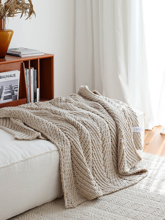 A Thick thread knitted blanket