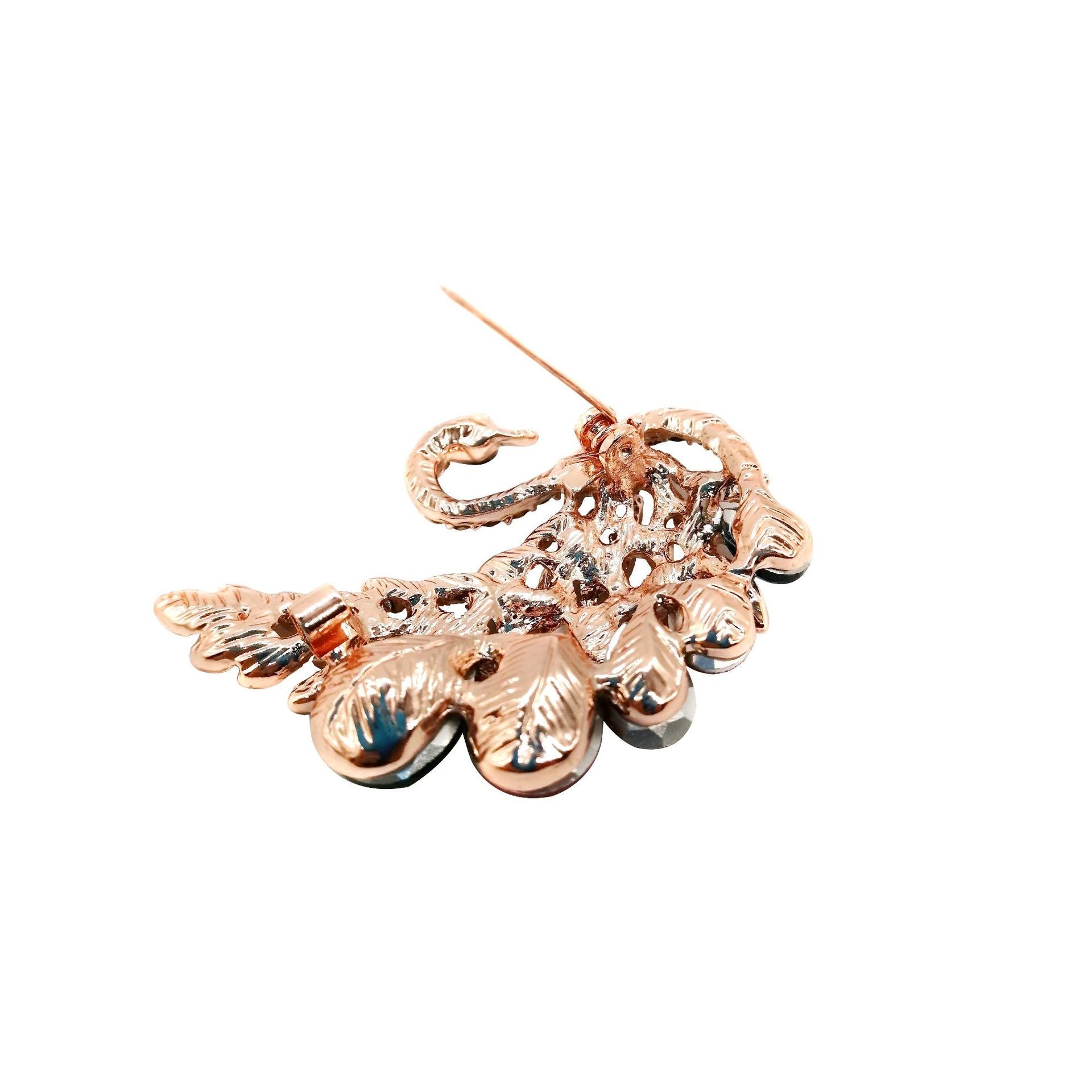 A Korean new fashion high-end brooch women's rhinestone silk scarf buckle anti-light buckle crystal brooch pin pearl jewelry - Mixbatch