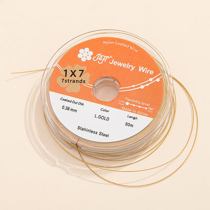 A Korea imported gold wire soft wire steel wire, handmade DIY wearing pearl bracelet necklace jewelry line accessories - Mixbatch
