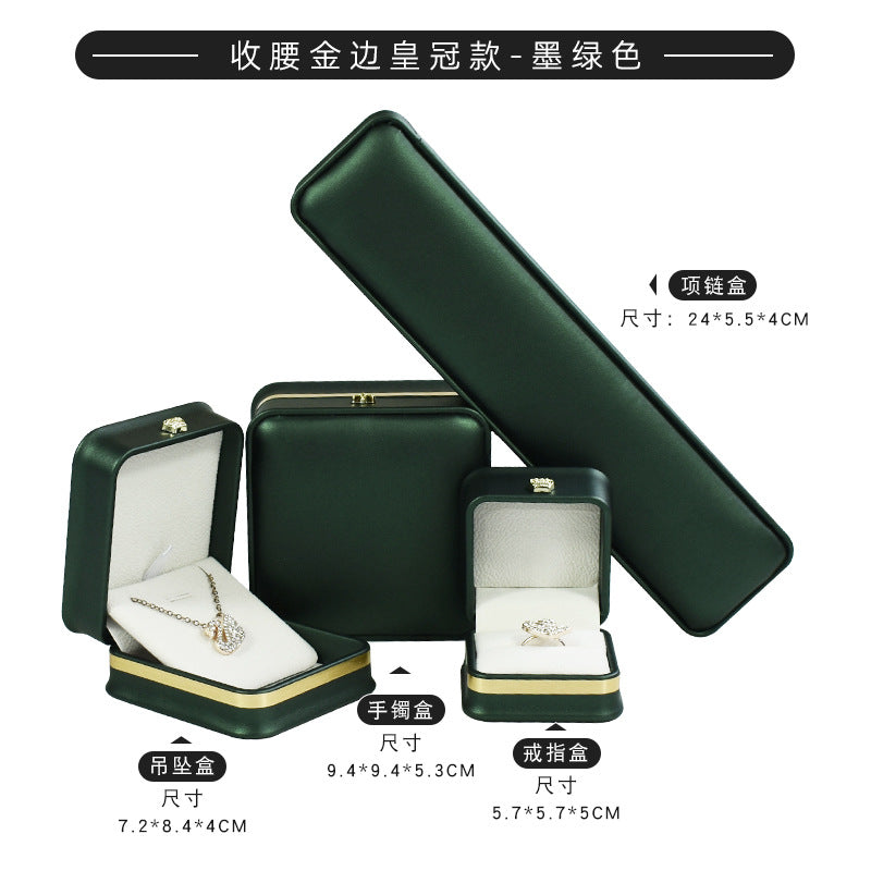 A leather jewelry box custom bronzing LOGO