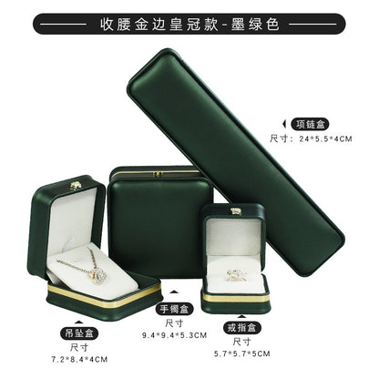 A leather jewelry box custom bronzing LOGO