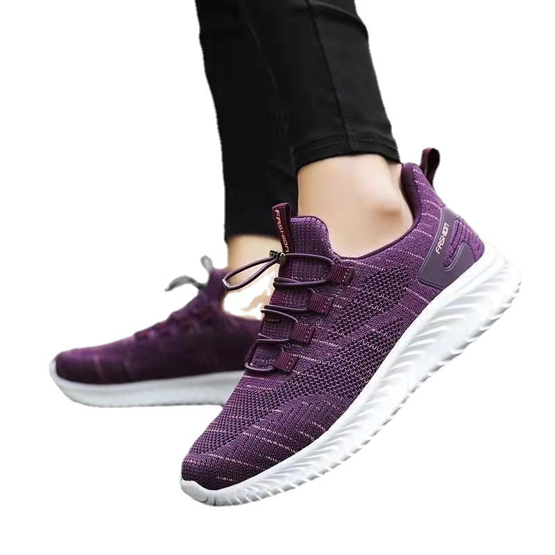 Spring and Autumn Season Hair Replacement Soft Sole Middle aged Mom Sports and Leisure Middle aged and Elderly Walking Shoes Cross border for Women 0.5kg - Mixbatch
