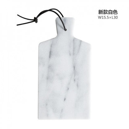 A Marble cutting board Chopping board Fruit plate Household cutting board Household panel Bread board Anti-mildew Dessert Pastry White