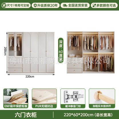 A European pine board wardrobe with melamine finish