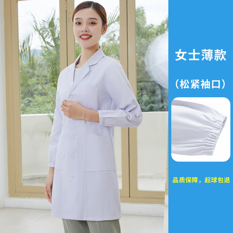 A Medical White Coat Short Sleeve Long Sleeve Pharmacy Dental Hospital Doctor Nurse Laboratory Beauty Salon Workwear Spot