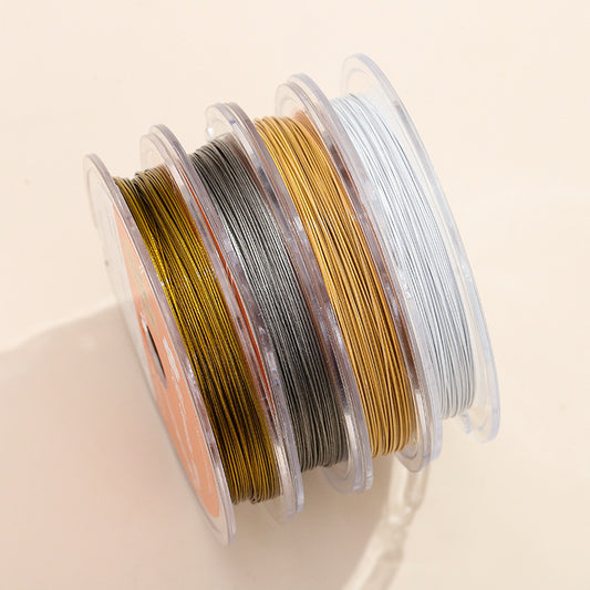 A Korea imported gold wire soft wire steel wire, handmade DIY wearing pearl bracelet necklace jewelry line accessories - Mixbatch