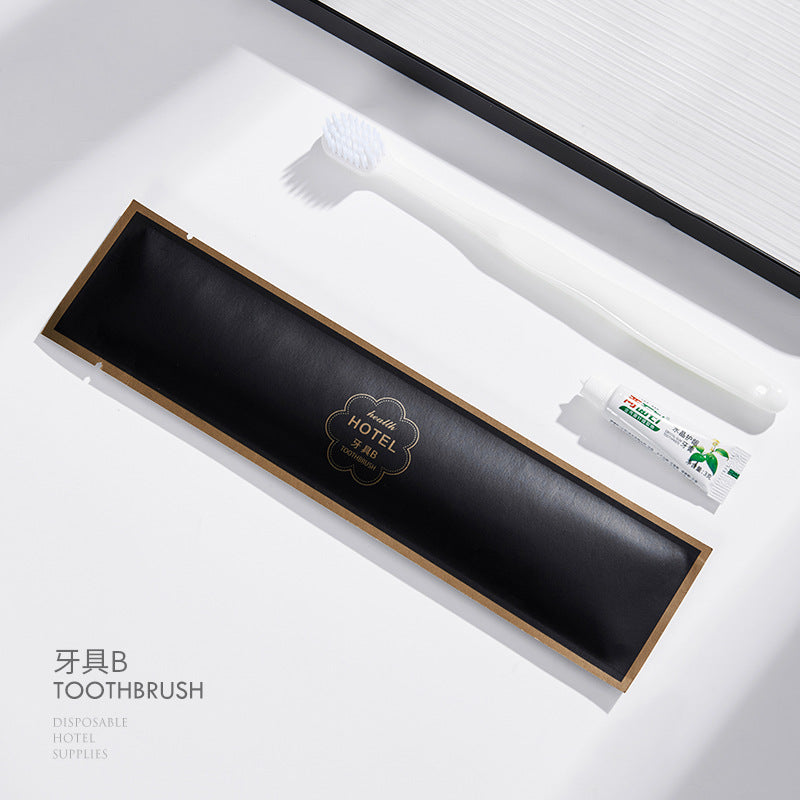 Hotel hotel disposable toothbrush boxed toiletries B & B disposable supplies set consumables customization