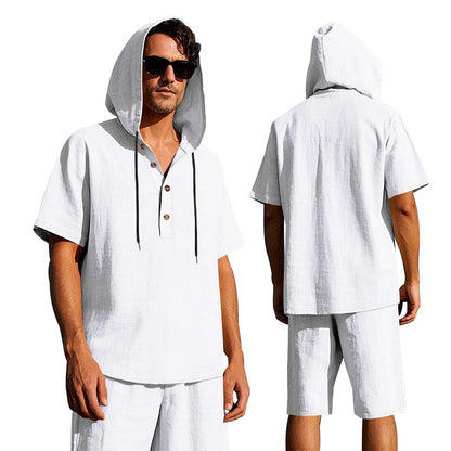 A Hooded Short Sleeve Suit