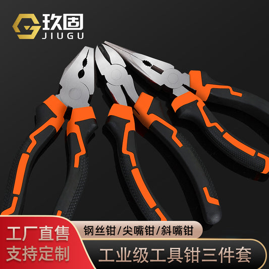 A industrial grade 8-inch vice wire pliers 6-inch pointed nose pliers household pliers oblique pliers electrical pliers manufacturers wholesale