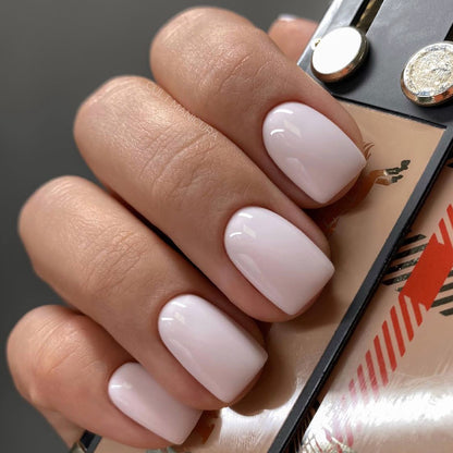 A Cross-border Wearable Women's Nail Art Wholesale Simple Medium and Long Square Solid Color Nail Art Patch Wearing Nail Wholesale - Mixbatch