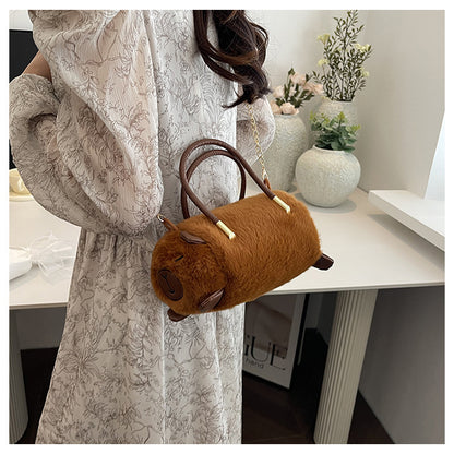 A plush panda messenger bag bag cute kapibara chain fashion handbag girl shoulder doll bag