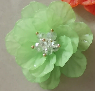 A Double flower, headgear, hairpin, acrylic dyed matte multi-petaled flower S066 hand-sewn flower, jewelry accessories - Mixbatch