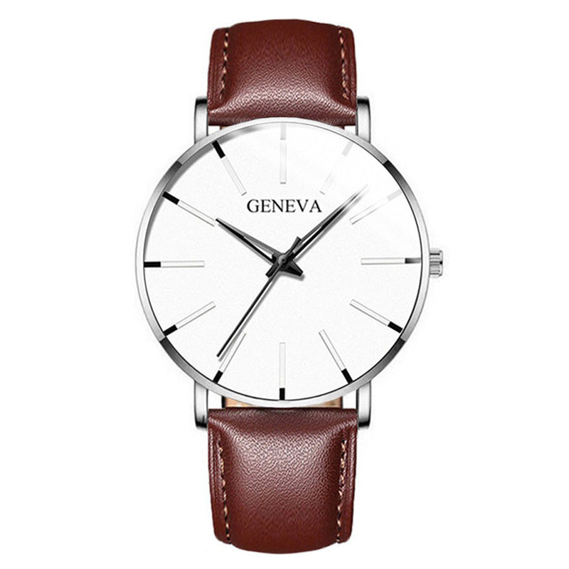 A Geneva Fashion Mesh Strap Watch Men's Watch Colorful Scale Men's Watch Business Quartz Watch Wholesale - Mixbatch