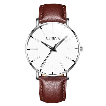 A Geneva Fashion Mesh Strap Watch Men's Watch Colorful Scale Men's Watch Business Quartz Watch Wholesale - Mixbatch