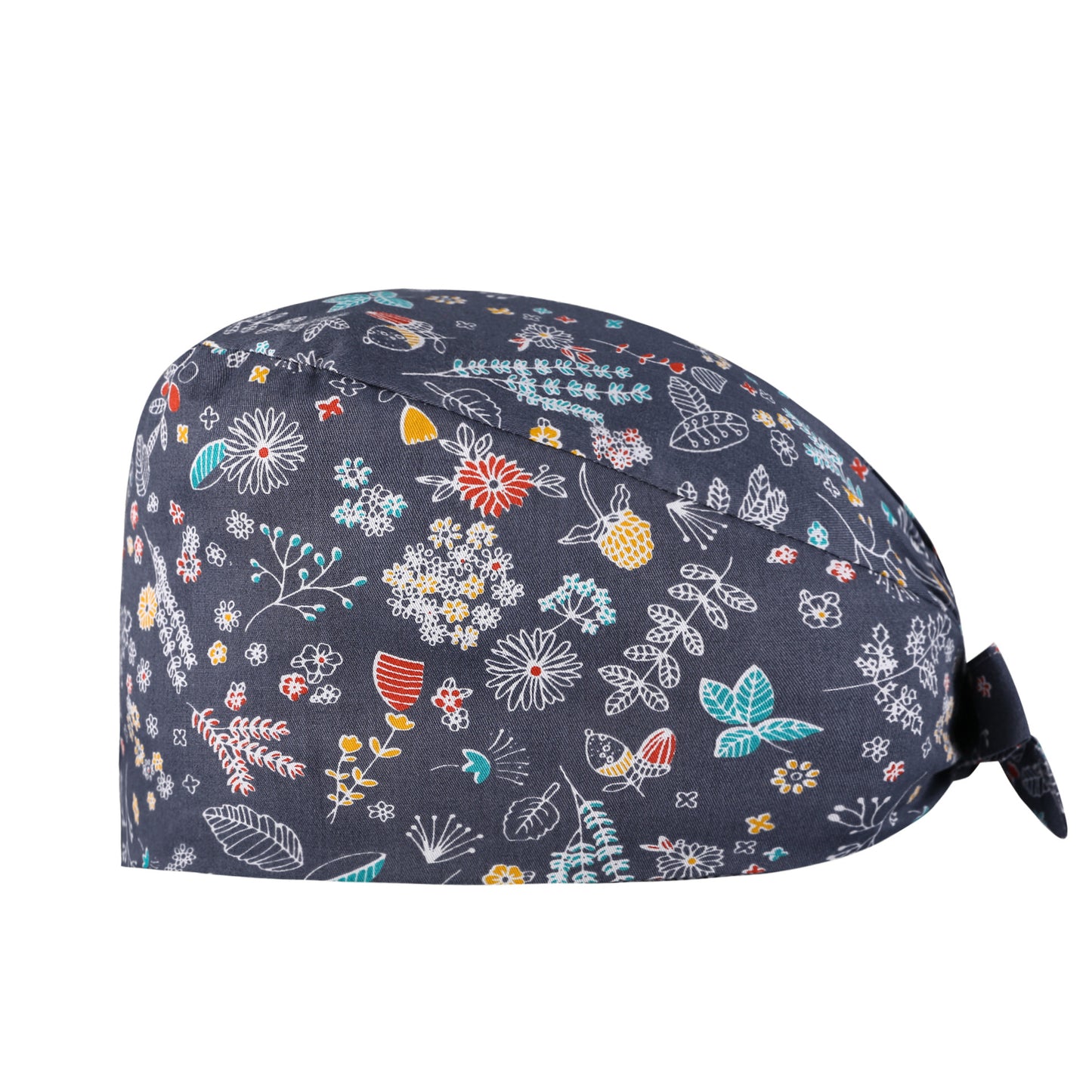 A Surgical cap Printed cap Pure cotton female nurse Baotou Fluffy cap Adjustable Baotou cap Female confinement