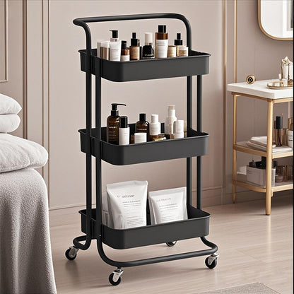 عربة، سلة، رف، مستحضرات تجميل، أغراض متنوعة، رف تخزين وجبات خفيفة، رف متحرك 