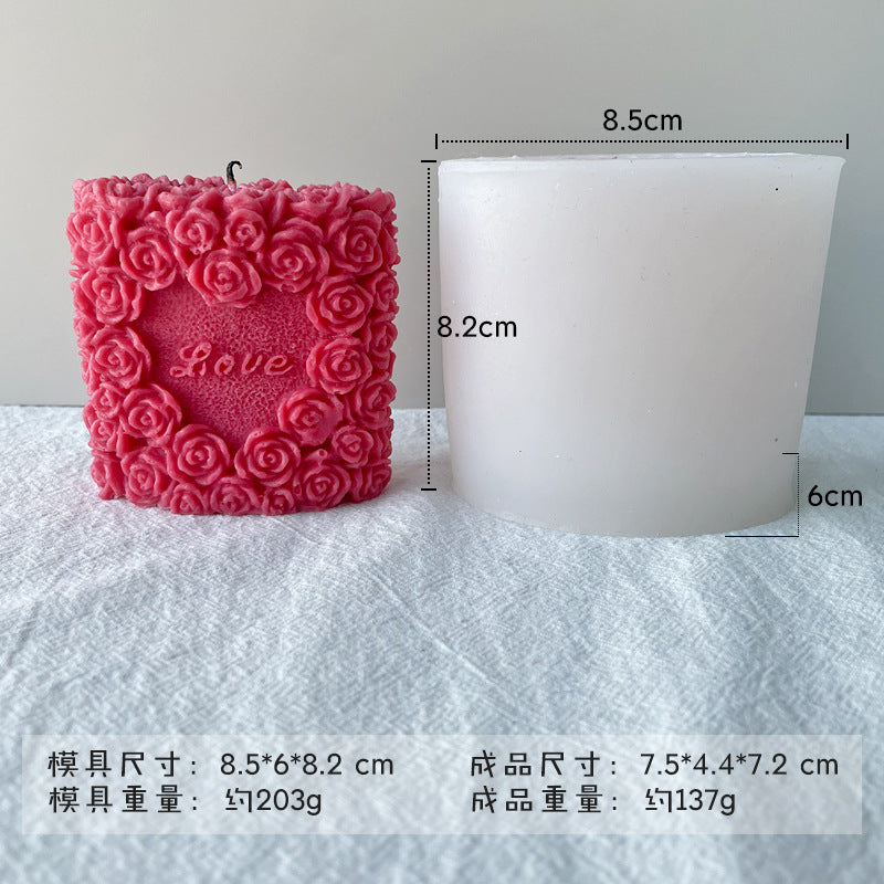 A red lip rose silicone mold