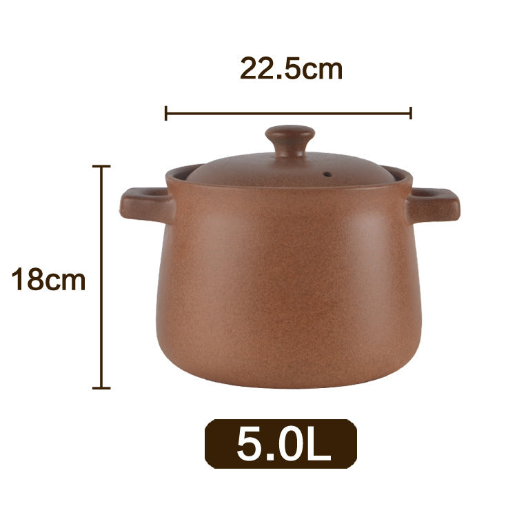 A terracotta casserole soup