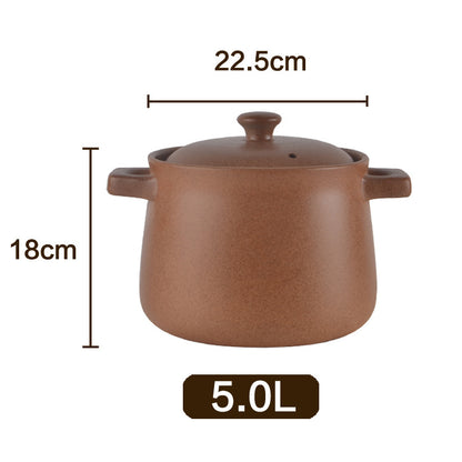 A terracotta casserole soup