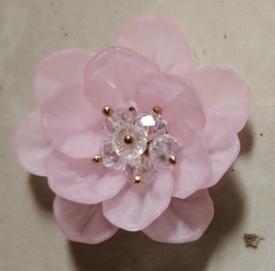 A Double flower, headgear, hairpin, acrylic dyed matte multi-petaled flower S066 hand-sewn flower, jewelry accessories - Mixbatch