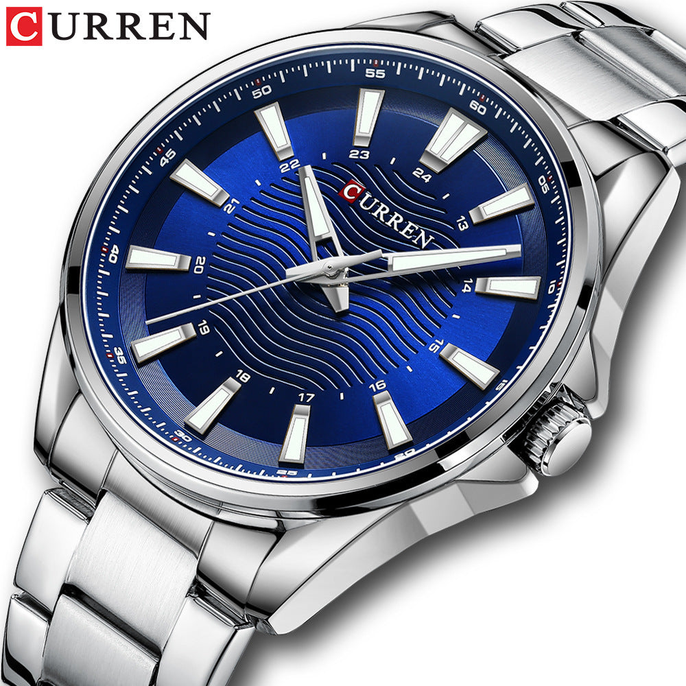 A business steel belt men's watch, quartz watch foreign trade watch 8424