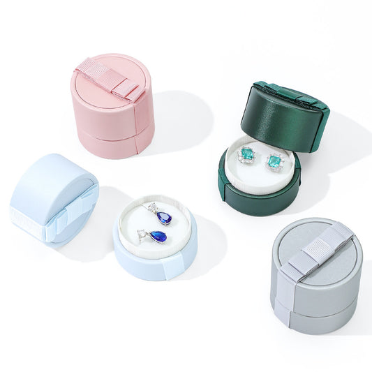 A Round Ribbon Bow Jewelry Box