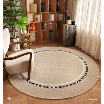 A round carpet floor mat