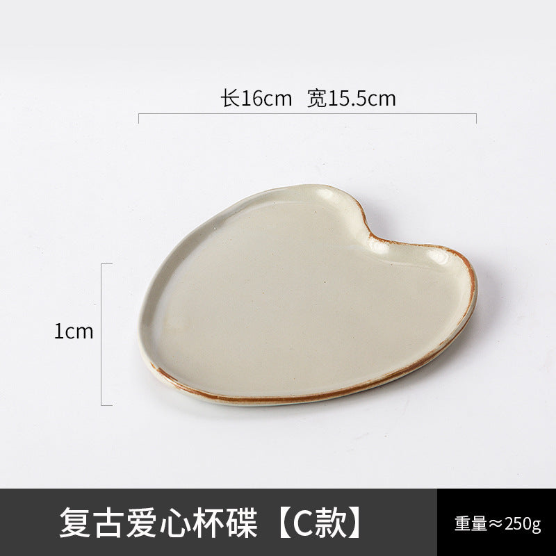 A creative ceramic cup and saucer