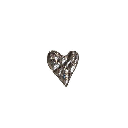 A irregular pleated love brooch light luxury high-end suit clothing accessories niche design trend versatile corsage - Mixbatch