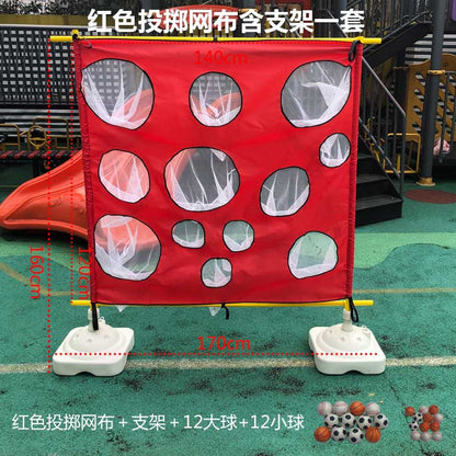 A Student pitching training equipment