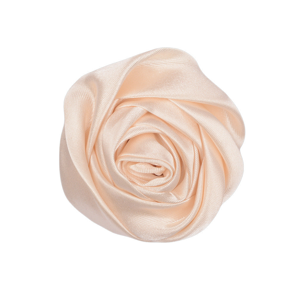 A 5.5cm satin silk cloth rose bud DIY hand bouquet corsage jewelry display case decorative jewelry flower head - Mixbatch