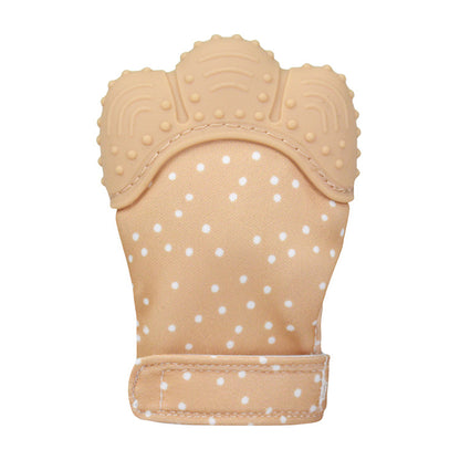 A Silicone molar gloves Food grade Baby imitation finger molar stick Hand guard Sound toy